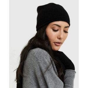 Quince Women's Mongolian Cashmere Slouchy Beanie Black OS